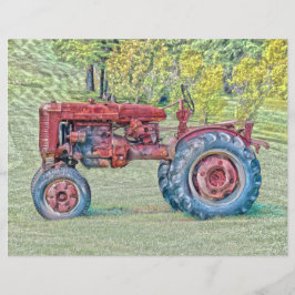 Vintager alter rustikaler Bauerntraktor