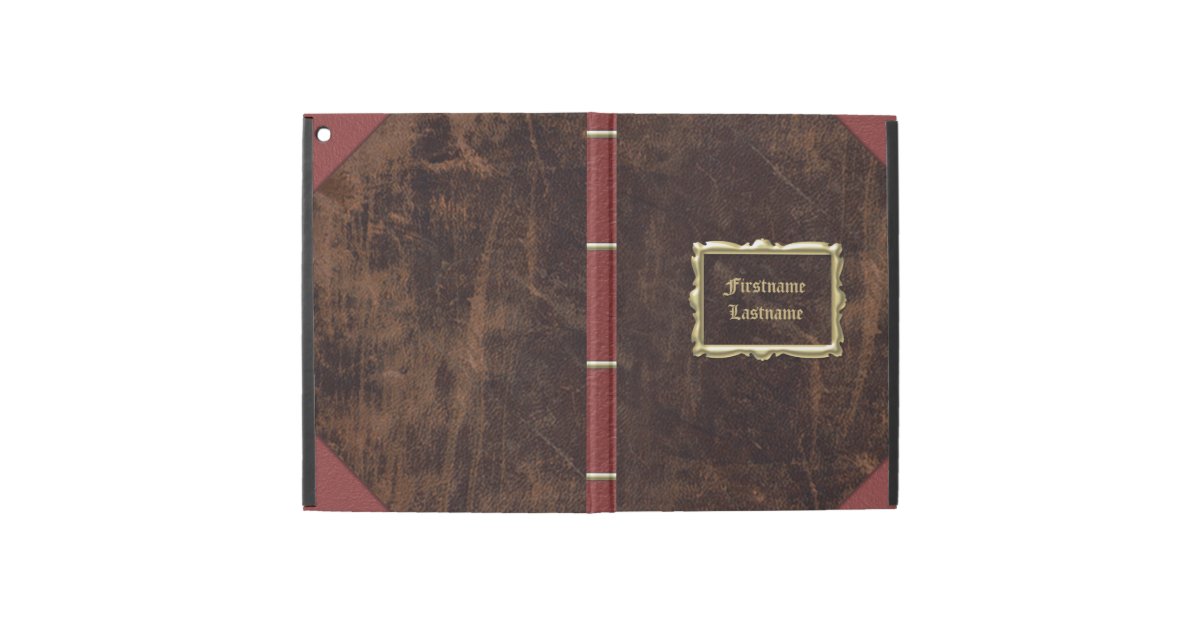 Vintager Altes Buch Leder Blick Personalisiert Zazzle De