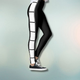 Vintager Altfilm Schwarzweiß Leggings