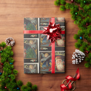 Vintager Altklassiker Santa Geschenkpapier