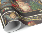 Vintager Altklassiker Santa Geschenkpapier (Rolleneckpunkt)