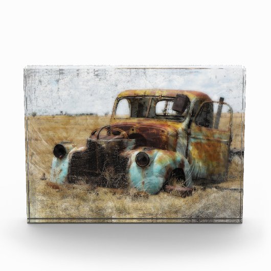 Vintager Altlastwagen Fotoblock (Vorderseite)