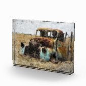 Vintager Altlastwagen Fotoblock (Rechts)