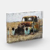 Vintager Altlastwagen Fotoblock (Links)