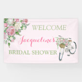 Vintager, altmodischer Fahrradkorb Rosen Banner (Horizontal)