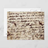 Vintager Altschriftbrief Postkarte (Vorne/Hinten)