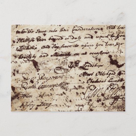 Vintager Altschriftbrief Postkarte (Vorderseite)