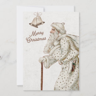 Vintager AltweltSanta mit Cane Feiertagskarte
