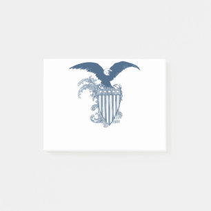 Vintager American Bald Eagle Stars Streifen Schild Post-it Klebezettel