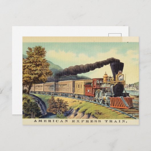 Vintager American Express Zug Postkarte (Vorne/Hinten)