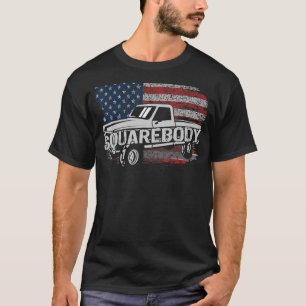 Vintager American Flag Squarebody Square Body Truc T-Shirt