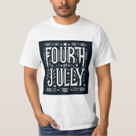 Vintager Amerikanische Unabhängigkeitstag Typograf T-Shirt