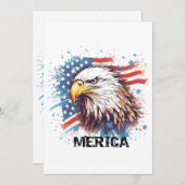 Vintager amerikanischer Adler Einladung (Vorne/Hinten)