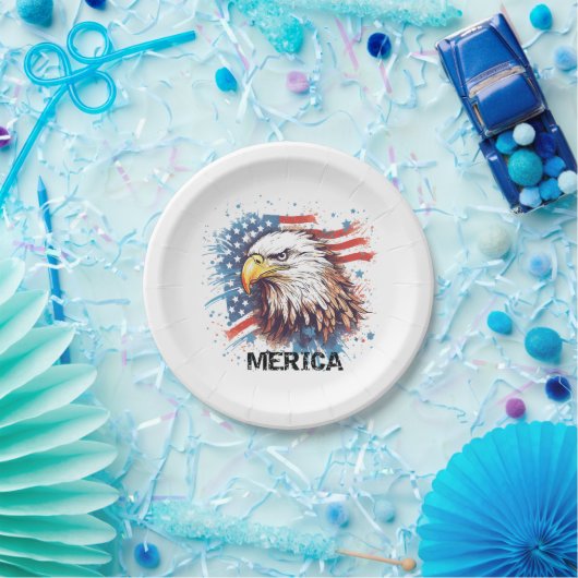 Vintager amerikanischer Adler Pappteller (Party)