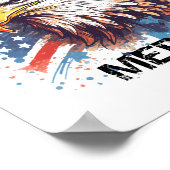 Vintager amerikanischer Adler Poster (Ecke)