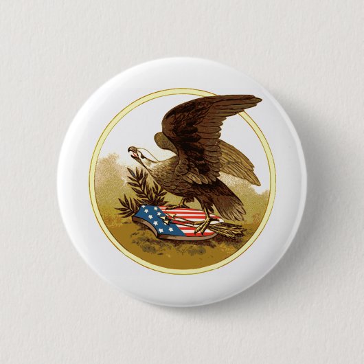 Vintager amerikanischer Adlerknopf Button (Vorderseite)
