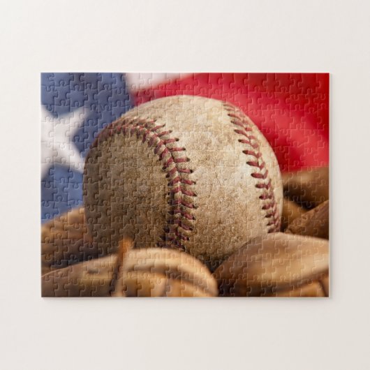 Vintager amerikanischer Baseball Puzzle (Horizontal)
