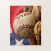 Vintager amerikanischer Baseball Puzzle (Vertikal)