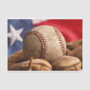 Vintager amerikanischer Baseball Seidenpapier