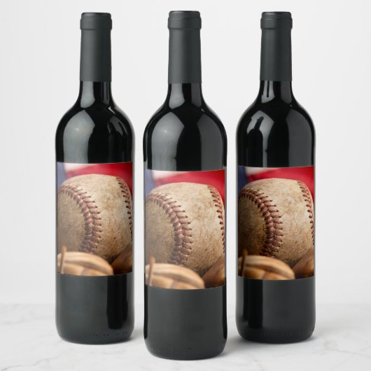 Vintager amerikanischer Baseball Weinetikett (Flaschen)