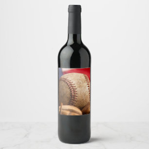 Vintager amerikanischer Baseball Weinetikett