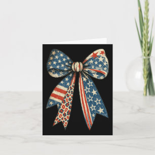 Vintager amerikanischer Bow in Rot-Weiß-Blau für P Karte
