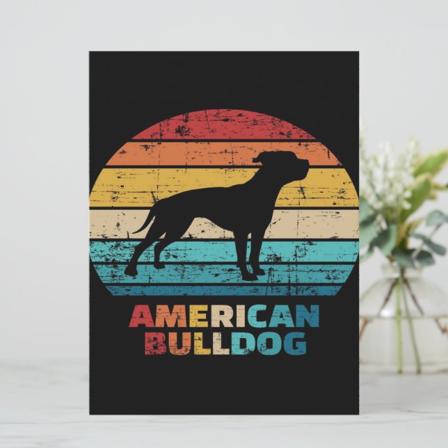 Vintager amerikanischer Bulldog (Stehend Vorderseite)