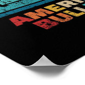 Vintager amerikanischer Bulldog Poster (Ecke)