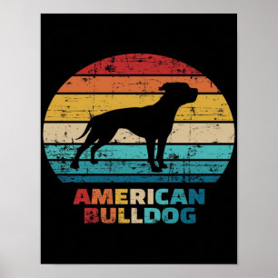 Vintager amerikanischer Bulldog Poster
