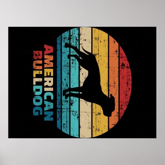 Vintager amerikanischer Bulldog Poster (Vorne)