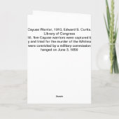 Vintager amerikanischer Cayuse-Krieger 1910 Karte (Rückseite)