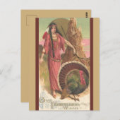 Vintager amerikanischer Erntedank der amerikanisch Postkarte (Vorne/Hinten)