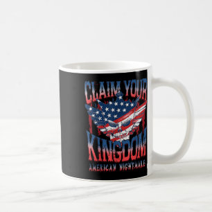 Vintager amerikanischer Fantasietraum beansprucht Kaffeetasse