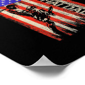 Vintager amerikanischer Flag MIXED MARTIAL ARTS Mu Poster (Ecke)