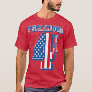 Vintager amerikanischer Flag-Text T-Shirt