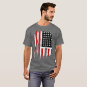 Vintager amerikanischer Flaggen-T - Shirt (Vorne ganz)