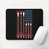 Vintager amerikanischer Flaggenbogen Jagd Mousepad (Mit Mouse)