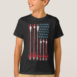 Vintager amerikanischer Flaggenbogen Jagd T-Shirt