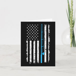 Vintager amerikanischer Flaggenfang Kurzschläfchen Karte