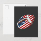 Vintager amerikanischer Flaggenfußballspieler Postkarte (Vorne/Hinten)