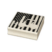Vintager amerikanischer Flaggenstapler Gummistempel (Stempel)