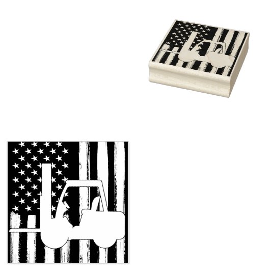 Vintager amerikanischer Flaggenstapler Gummistempel (Stempel)