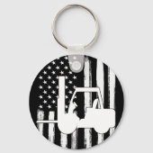 Vintager amerikanischer Flaggenstapler Schlüsselanhänger (Vorderseite)