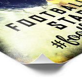 Vintager amerikanischer Fußballspieler Fotodruck (Ecke)