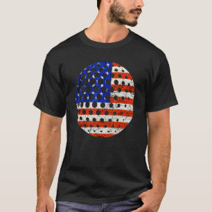Vintager amerikanischer Golf Flag USA Unabhängigke T-Shirt