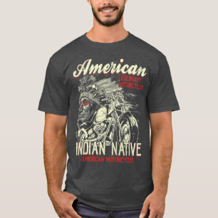 Vintager amerikanischer Motorradinder für Old Bike T-Shirt