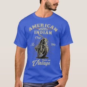 Vintager amerikanischer Motorradinder für Old Bike T-Shirt