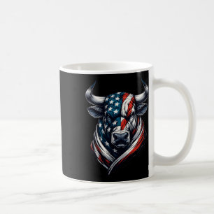 Vintager amerikanischer Patriot Bull Kuh 4. Juli A Kaffeetasse