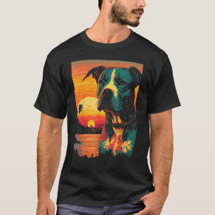 Vintager amerikanischer Pit Bull Terrier 80er Suns T-Shirt
