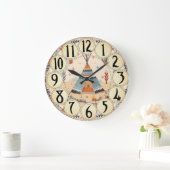 Vintager amerikanischer Ureinwohner Große Wanduhr (Zuhause)